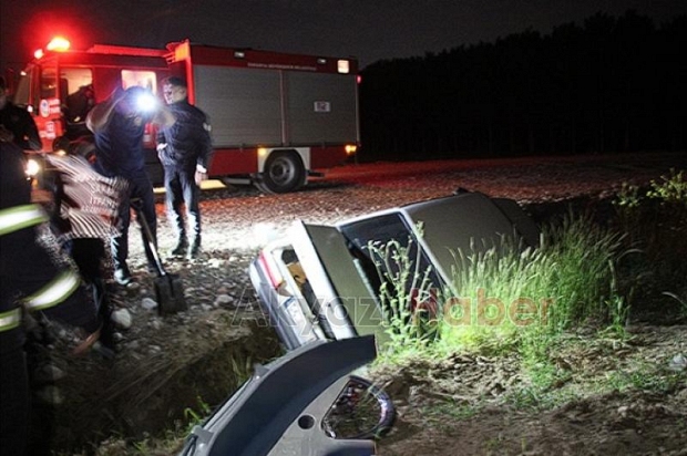 Ehliyetsiz gencin panik kaçışı kazayla bitti