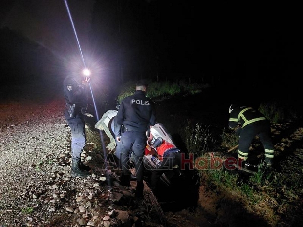 Ehliyetsiz gencin panik kaçışı kazayla bitti