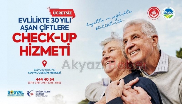 30 yıllık çiftlere ücretsiz check-up hizmeti