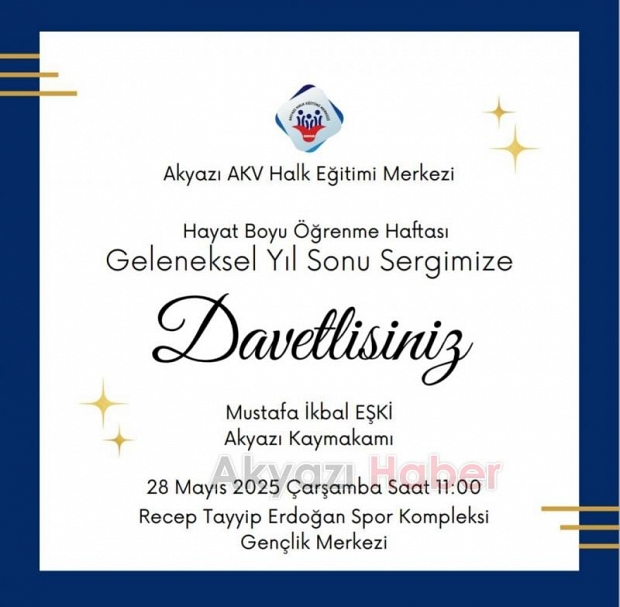 Akyazı Halk Eğitim Merkezi'nde yıl sonu sergisi heyecanı