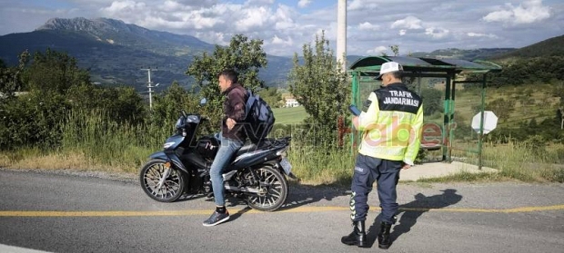 Akyazı'da jandarmadan abart egzoz denetimi