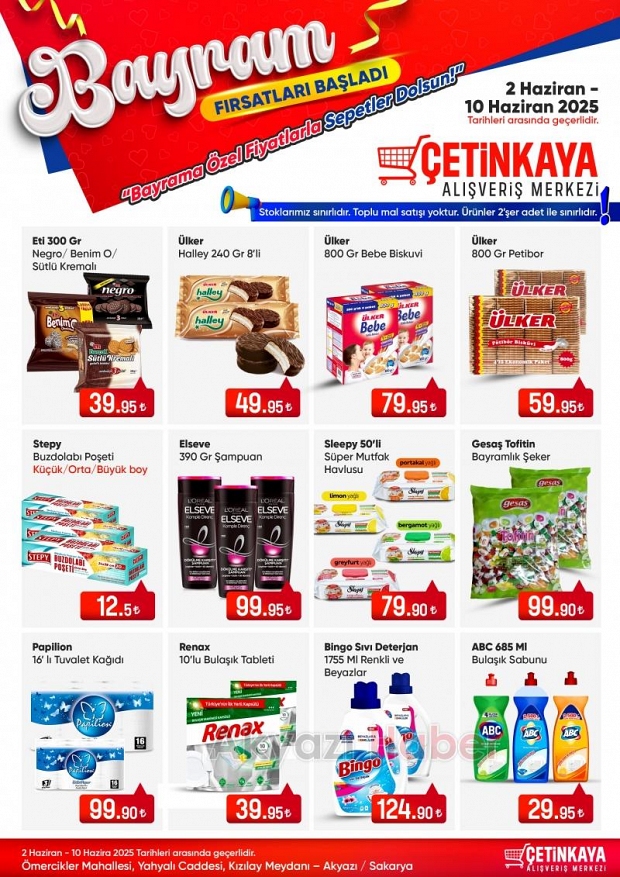 Bayram Bereketi Çetinkaya’da