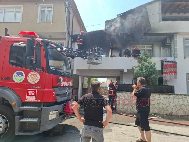Bina yangını korkuttu