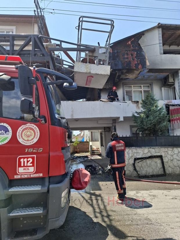 Bina yangını korkuttu