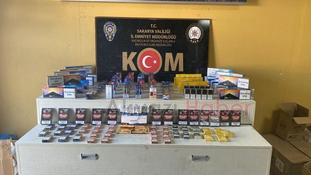 Sakarya'da çok sayıda kaçak ürün ele geçirildi