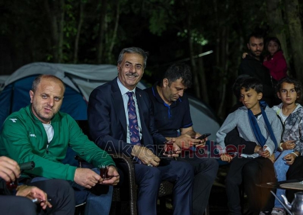Kamp ateşini Başkan Yusuf Alemdar yaktı