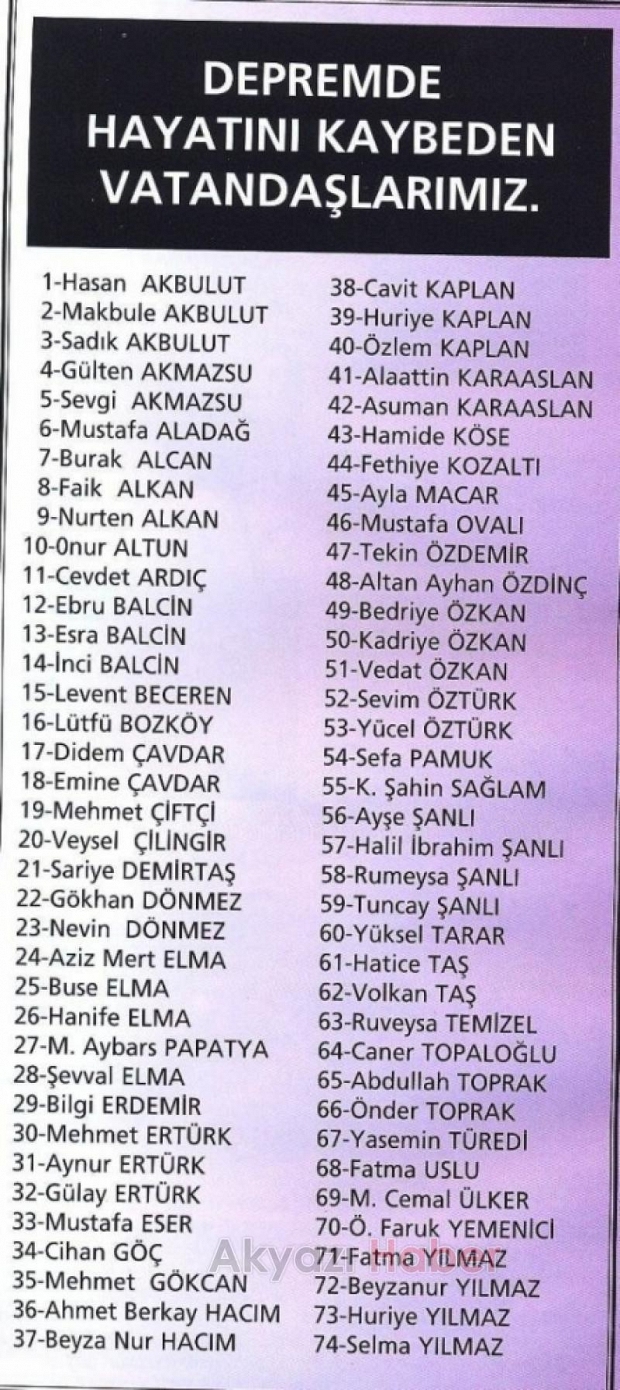 17 AĞUSTOS 1999