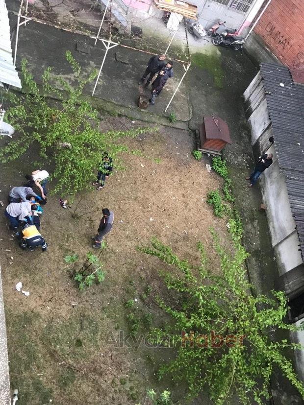2 kattan düşen suriye uyruklu kadın yaralandı