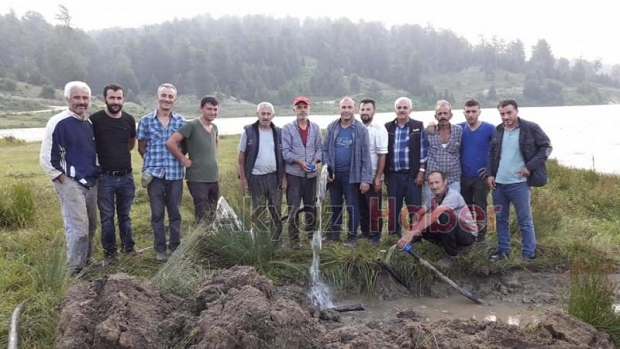 Acelle Yaylasının Şebeke Su Hattı Yenilendi