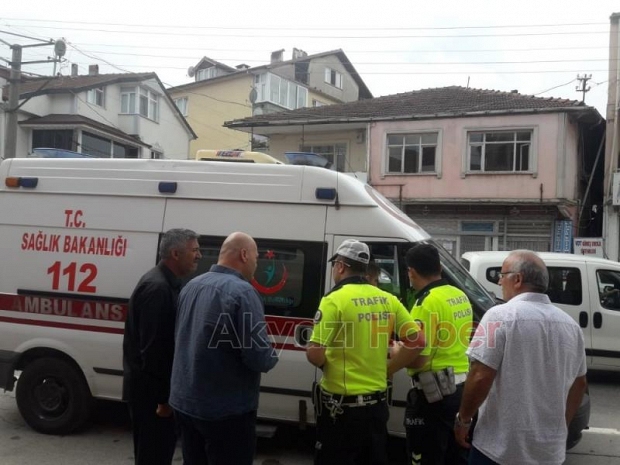 Ada caddesinde Motosiklet Kazası