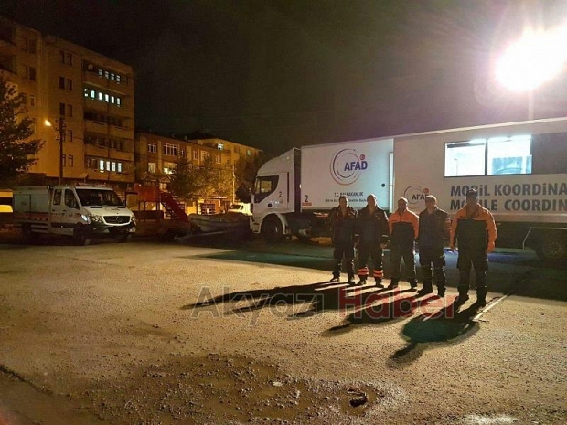 AFAD Akyazı’da afet nöbetinde