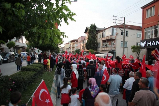 Akyazı 15 Temmuz İçin Yürüdü
