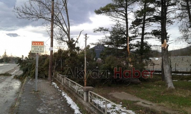 Akyazı da fırtına yıkıp geçti