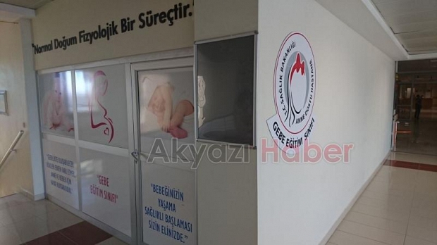 AKYAZI DEVLET HASTANESİNDE GEBE EĞİTİM SINIFI AÇILDI