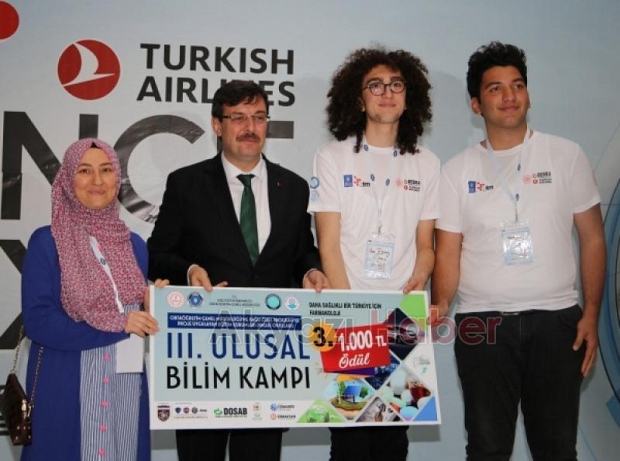 AKYAZI EYYÜP GENÇ FEN LiSESinden TÜRKiYE ÜÇÜNCÜLÜĞÜ 