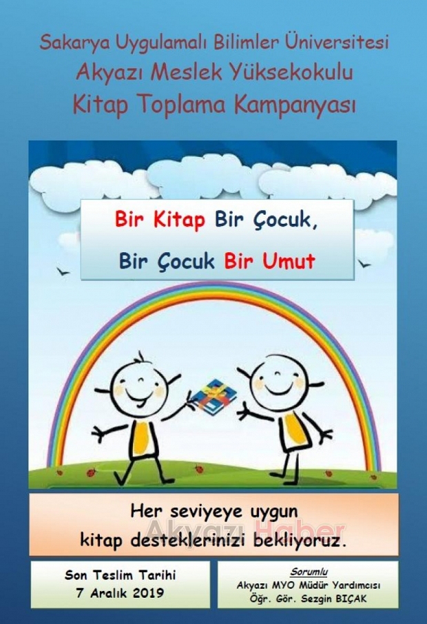 Akyazı MYOdan Kitap Toplama Kampanyası