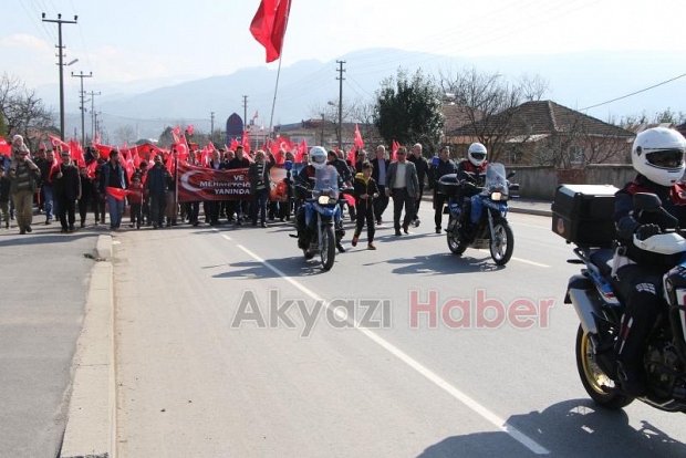 Akyazı şehitlerimiz için tek yürek oldu