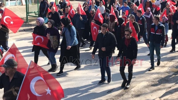Akyazı şehitlerimiz için tek yürek oldu