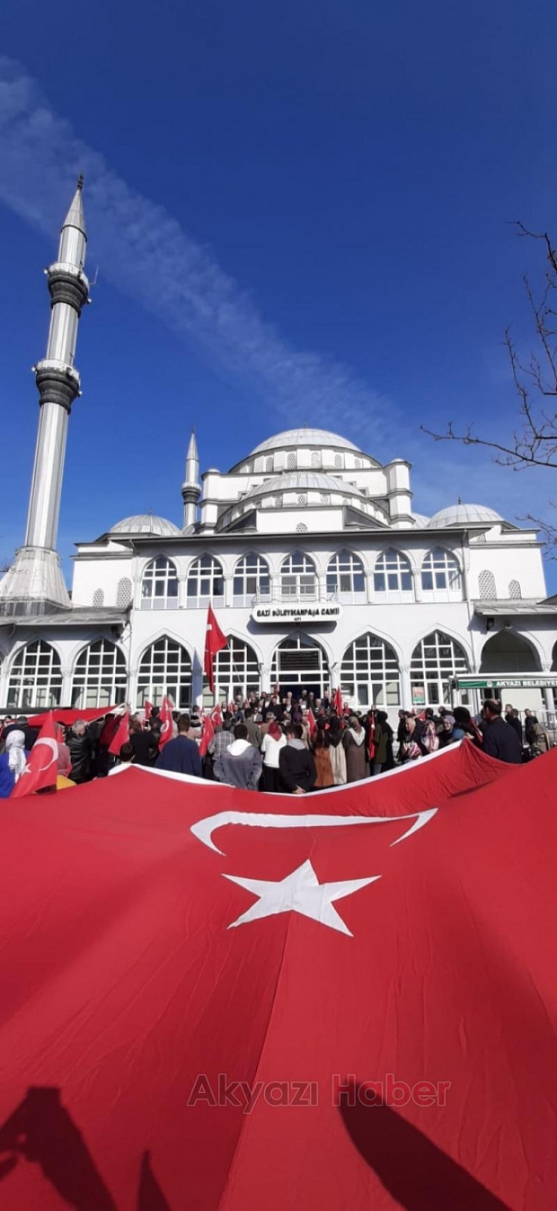 Akyazı şehitlerimiz için tek yürek oldu