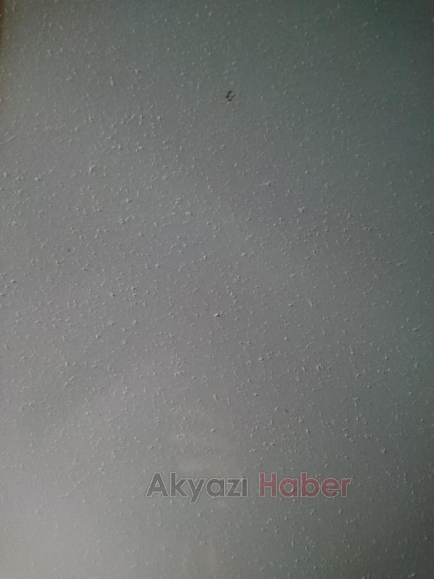 Akyazıda Araçların üzeri ve yol beyaza döndü