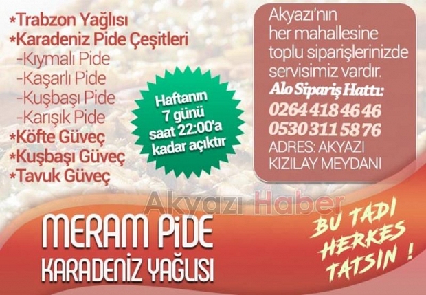 Akyazıda böyle pide böyle lezzet yok