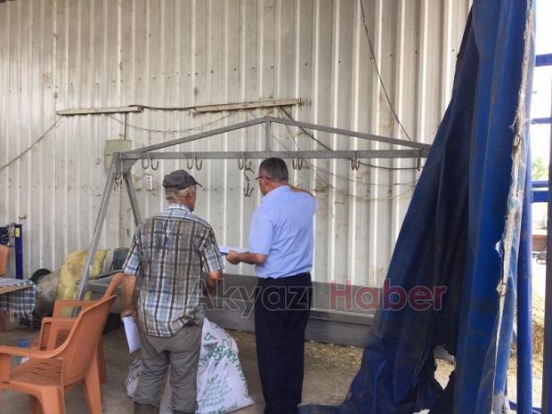 AKYAZIDA KURBAN KESİM YERLERİ DENETİMDE