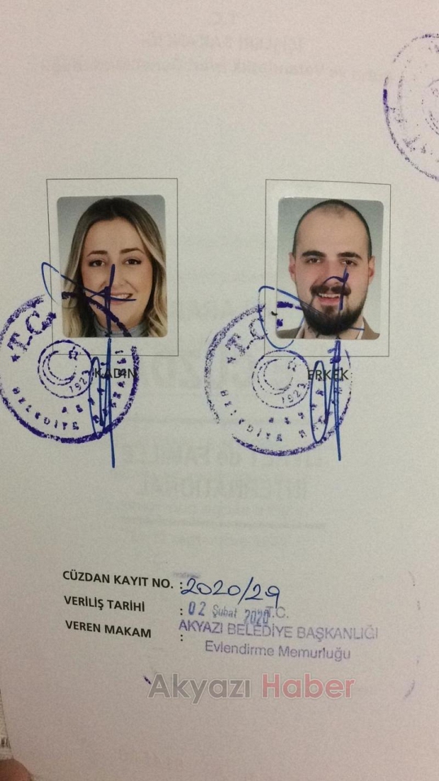 Akyazıda Özel Tarihli Gün de İki Çift Nikah Kıydı