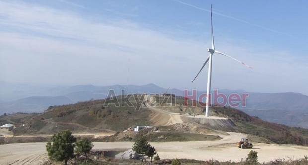 Akyazıda rüzgardan elektrik üretilecek