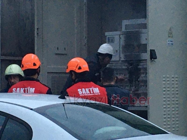 Akyazıda Trafo Yangını