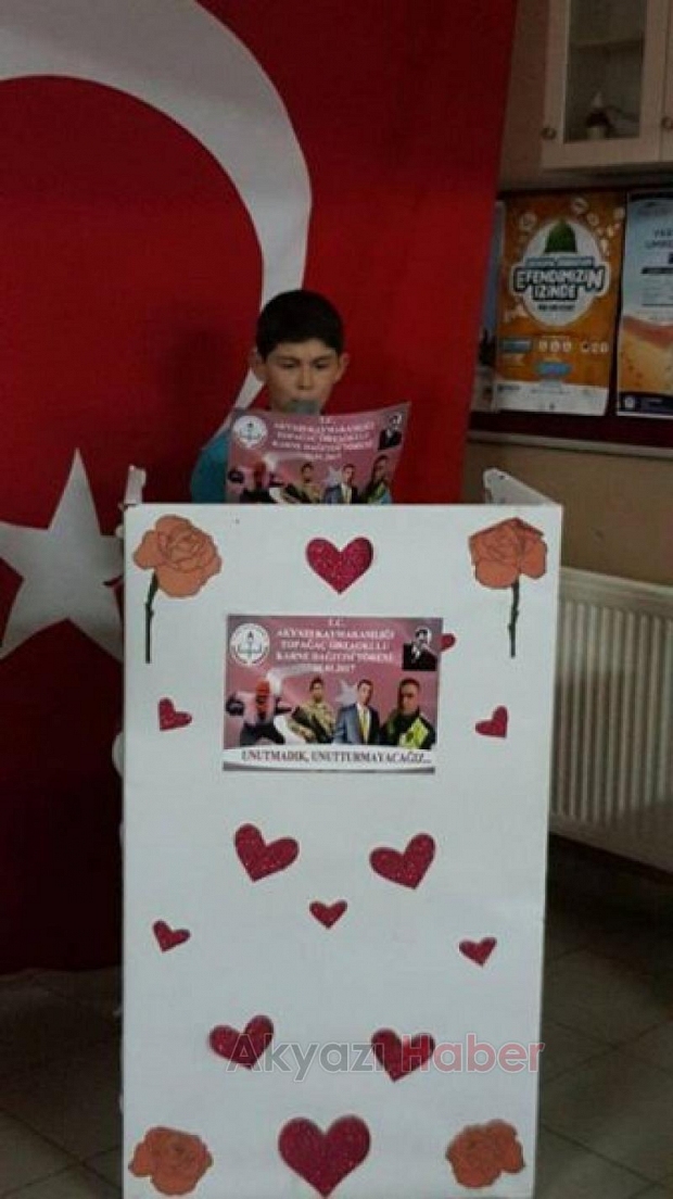 Akyazıda Yarıyıl Tatil Karne Töreni