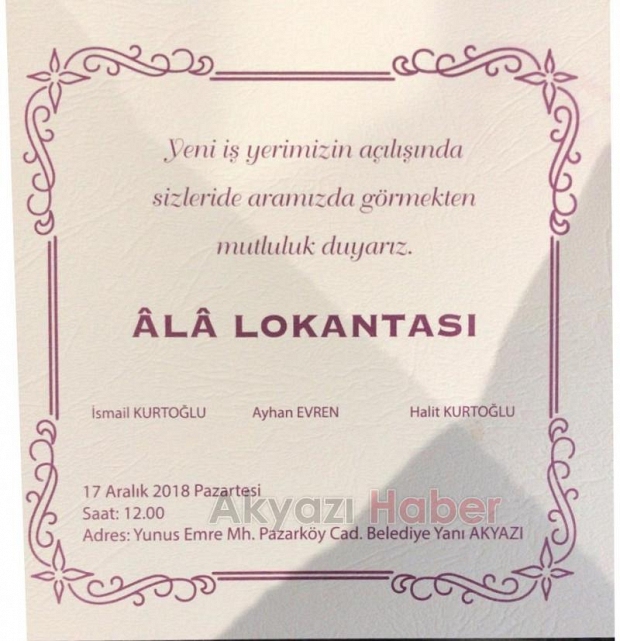 Ala Lokantası Açılıyor