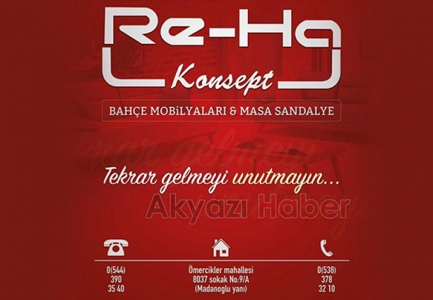 Reha Konseptte bahçe mobilyalarını görmeden karar vermeyin