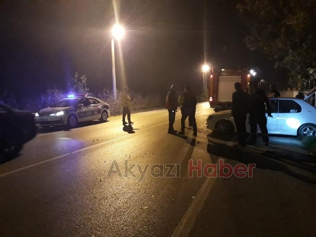 Babasının otomobiliyle kaza yaptı 