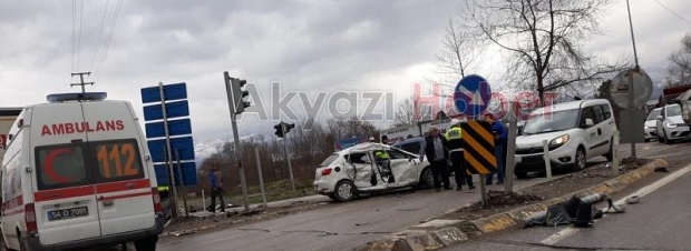 Batakköy Kavşağında feci kaza
