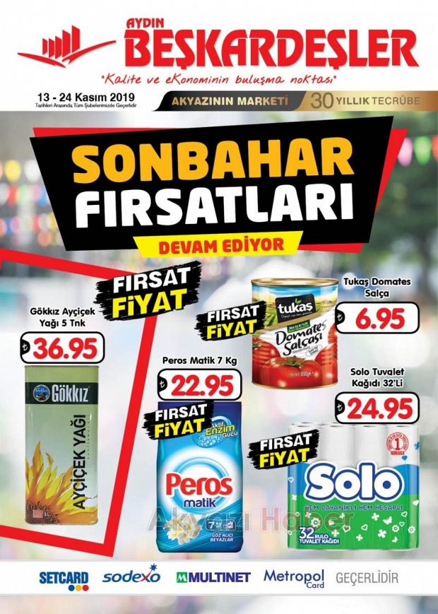 Beşkardeşler Marketten Sonbahar İndirimleri