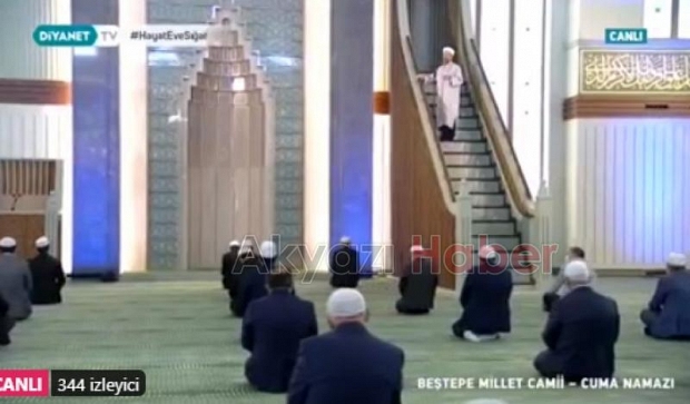 Beştepe Millet Camiinde cuma namazı kılındı