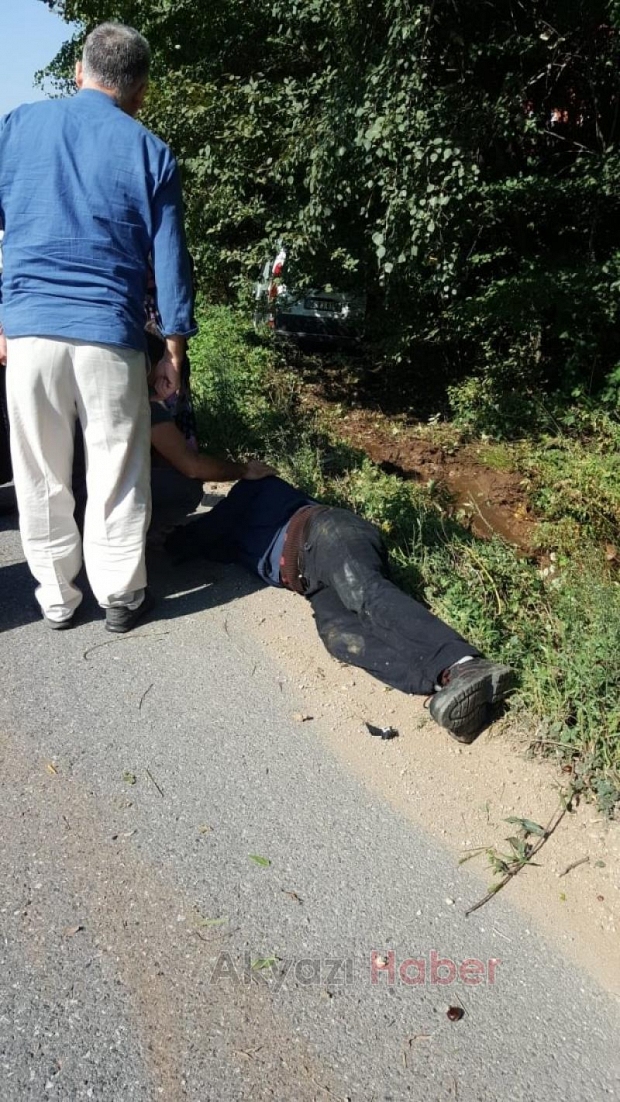 Bir kazada Şerefiyede Ağır yaralandı