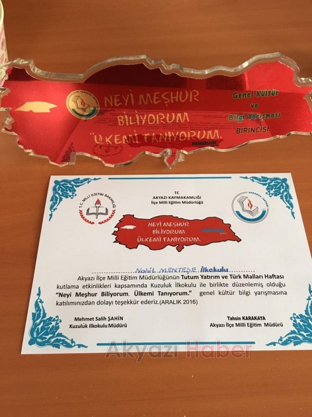 Birinciler Olan Öğrenciler Ödüllerini 15 Tatilde Aldı