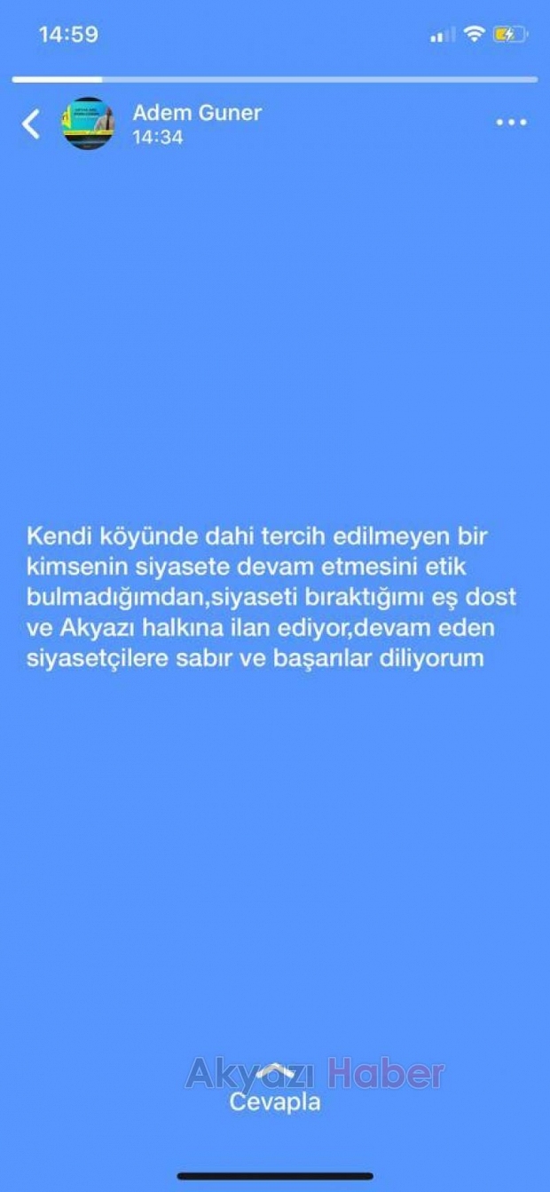 Bu sözlerle siyaseti bıraktı
