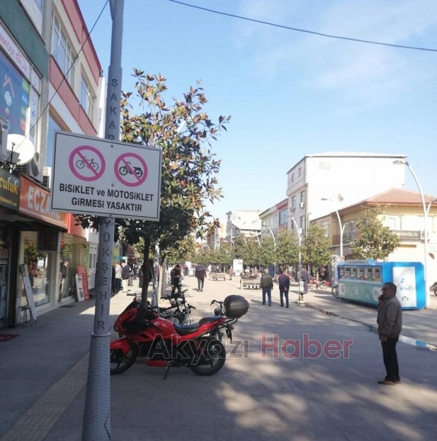 Çarşı İçinde Bisiklet ve Motosiklet Sorunu Devam Ediyor