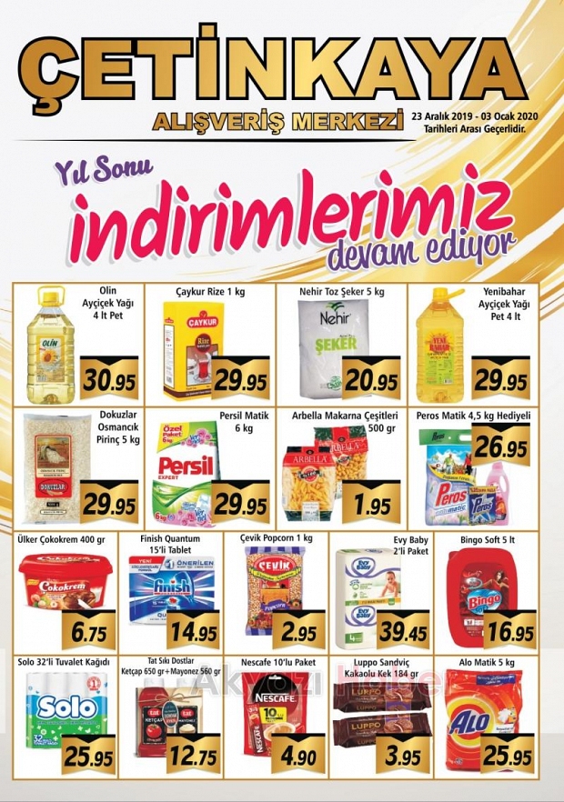 Çetinkaya Market Yenilenen yüzüyle hizmetinizde