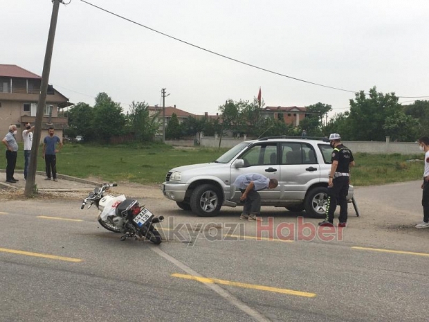 Cip ile motosiklet çarpıştı: 1yaralı