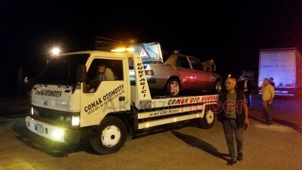 D 100 de otomobil işçi servisi ile çarpıştı 6 Yaralı