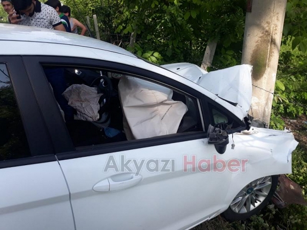 Direksiyon Hakimiyetini Kaybetti Direğe Çarptı