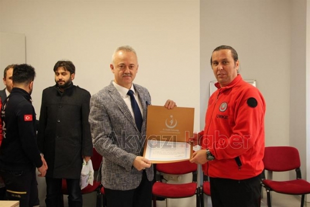 Elazığda görev yapan personele teşekkür belgesi
