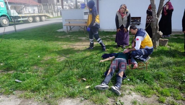 Elektrikli Bisiklet ile Otomobil Çarpıştı