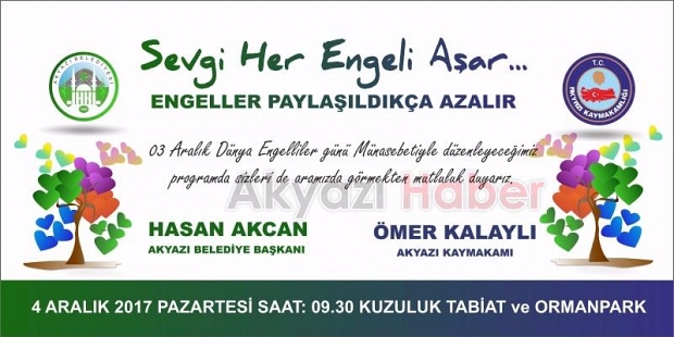 Engelliler Günü Programına Davet