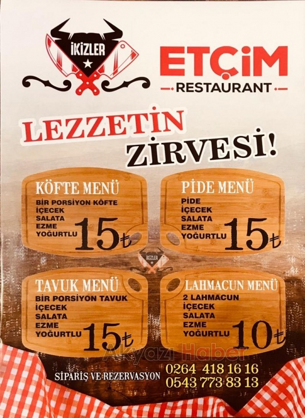 Etçim Restaurantın menülerini hala denemediniz mi