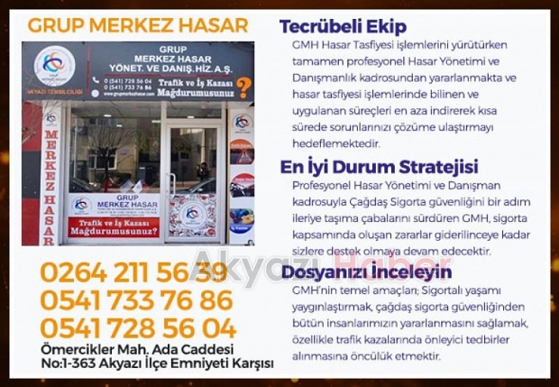 Grup Merkez Hasar Hizmetinize devam ediyor