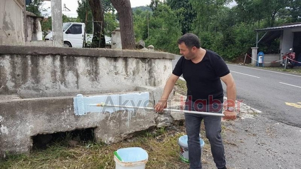 Güzlek'te muhtar, halk el ele verdi